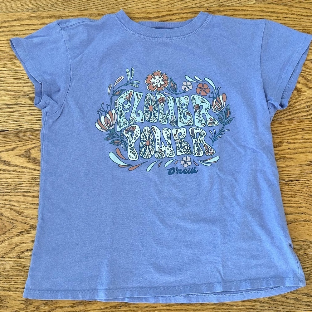O’Neill Girls’ Flower Power Graphic T-Shirt in Purple (Size XS)